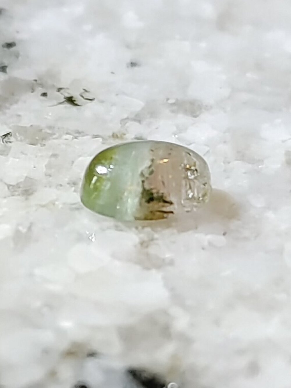 Watermelon Tourmaline Cabochon – Petite Multicolor Gem – Polished & Ready to Set